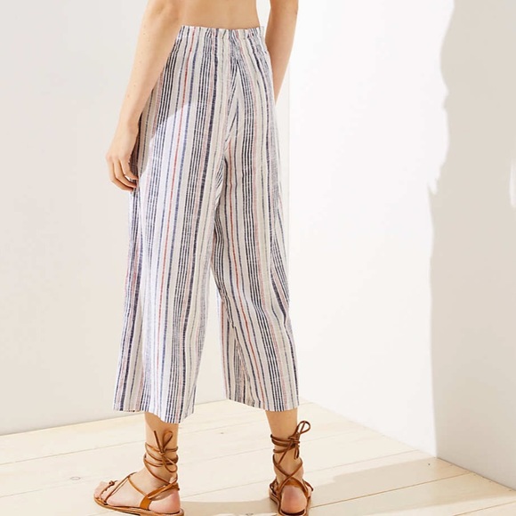 LOFT linen blend smocked waist pants - Picture 3 of 6